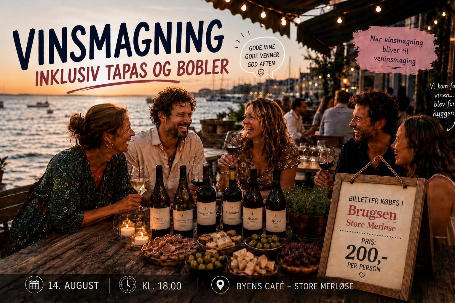 Vinsmagning - Store Merløse - 14. August kl. 18.